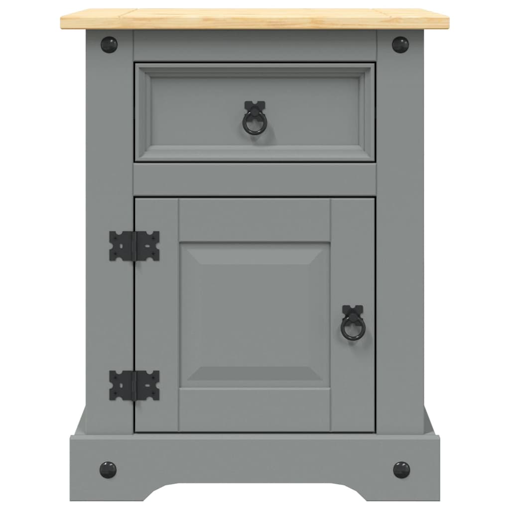Mesa de cabeceira corona pinho mexicano 53x39x67 cm cinzento