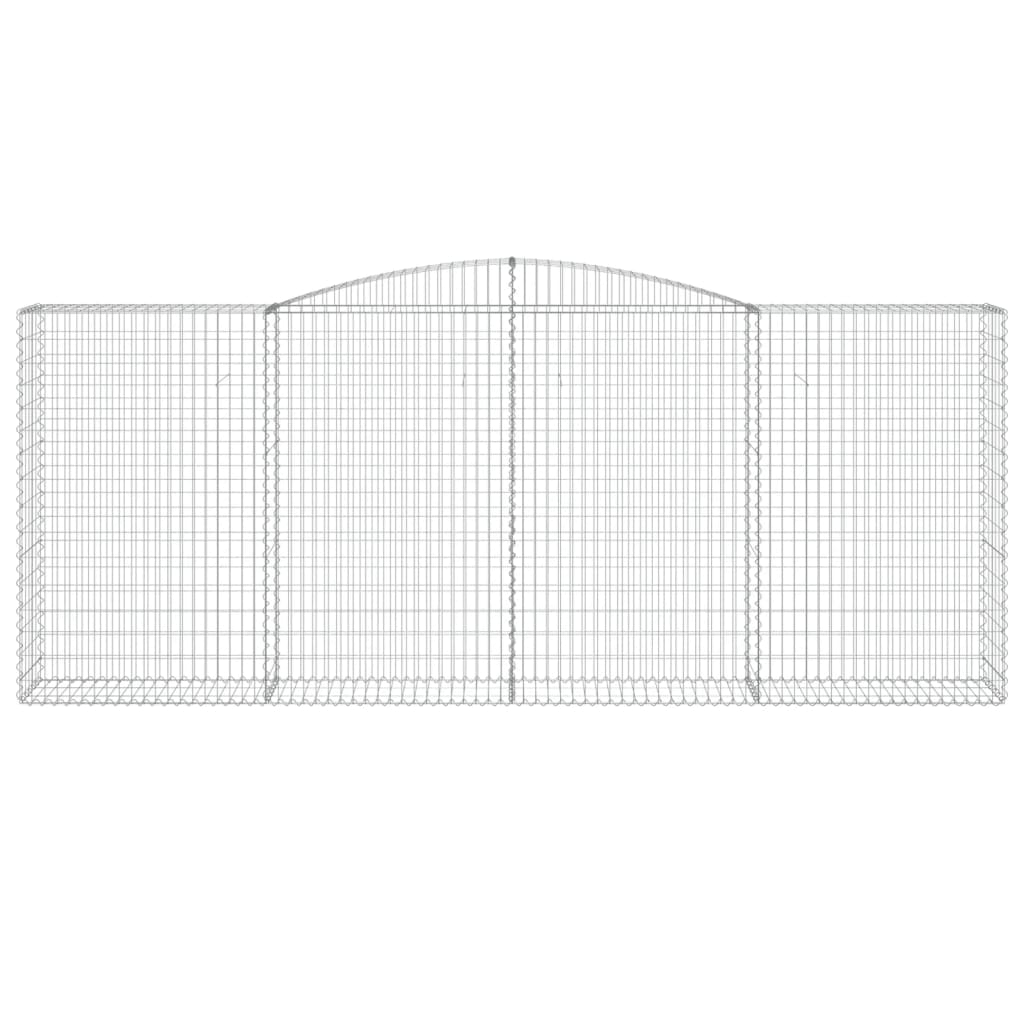 Cestos gabião arqueados 10 pcs 400x50x160/180 ferro galvanizado