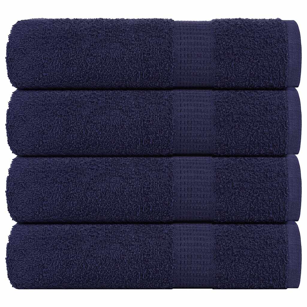 Toalhas mãos frogn 4 pcs 50x100 cm 360 g/m² azul marinho