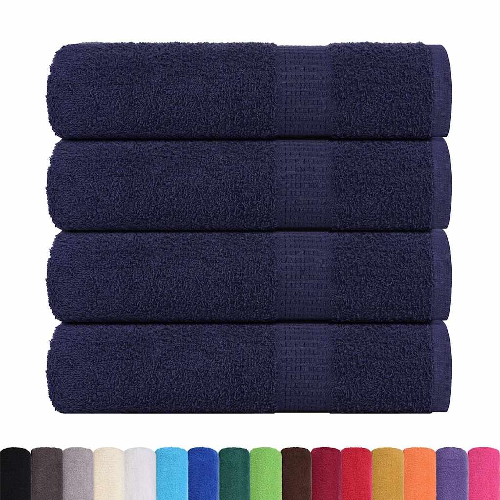 Toalhas mãos frogn 4 pcs 50x100 cm 360 g/m² azul marinho
