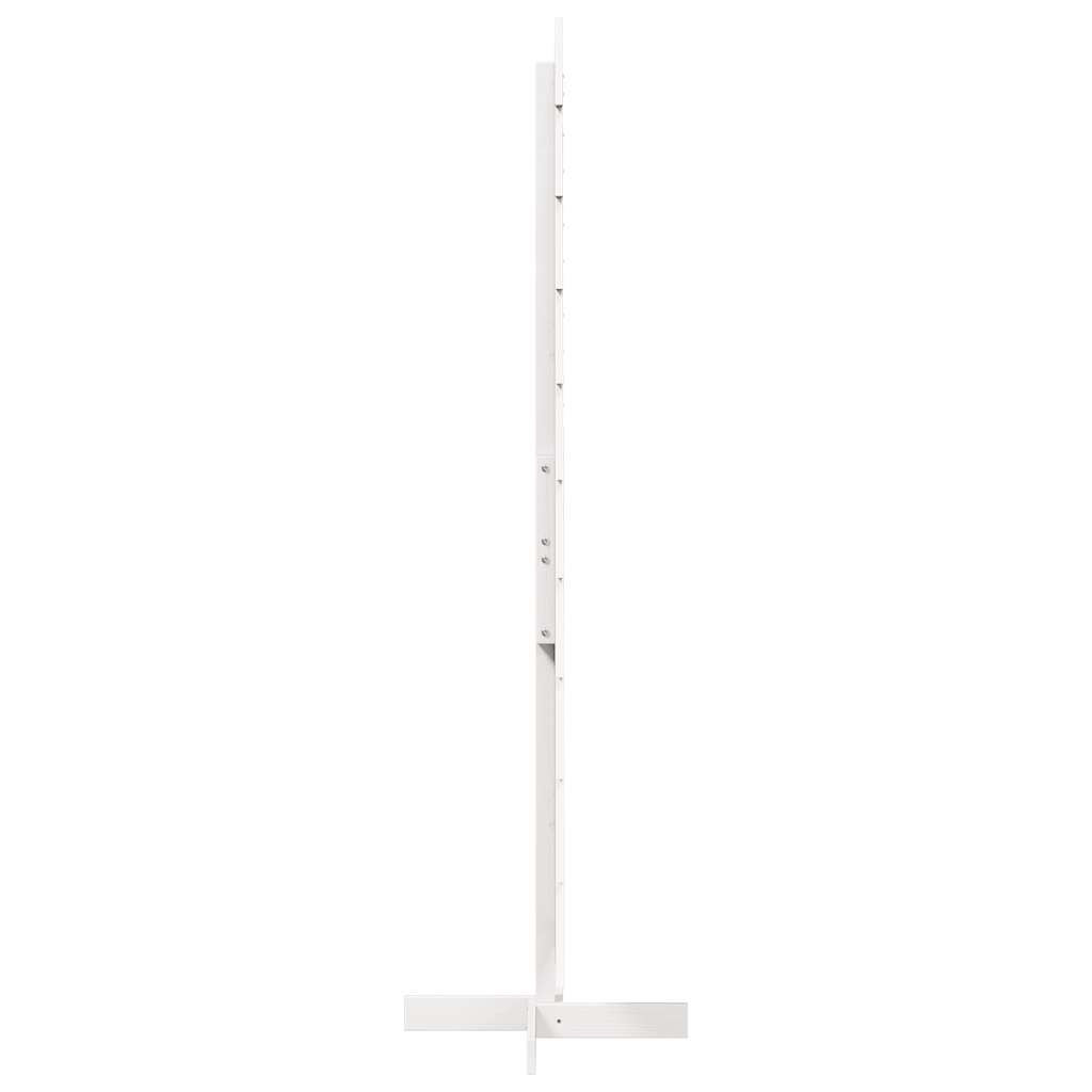 Árvore natal decorativa 180 cm madeira de pinho maciça branco