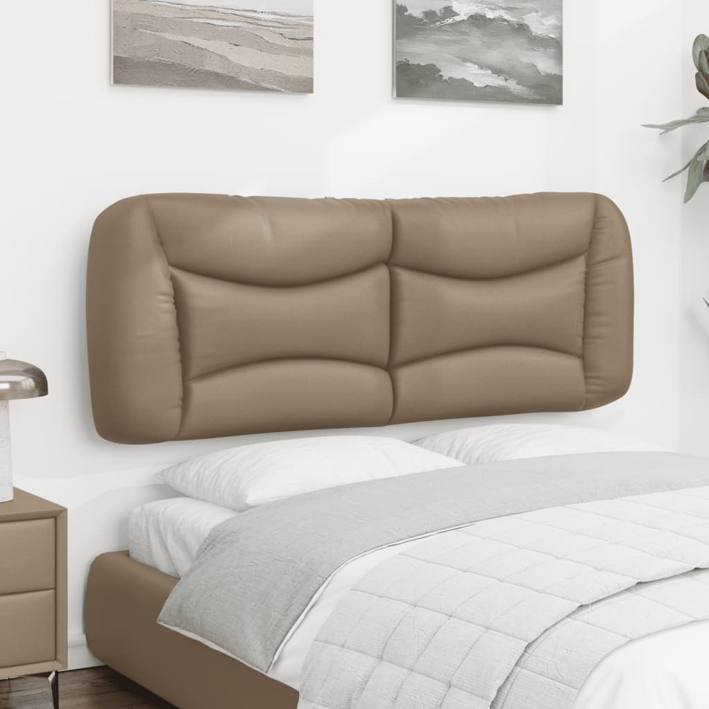 Almofadão de cabeceira hvar 140 cm couro artificial cappuccino
