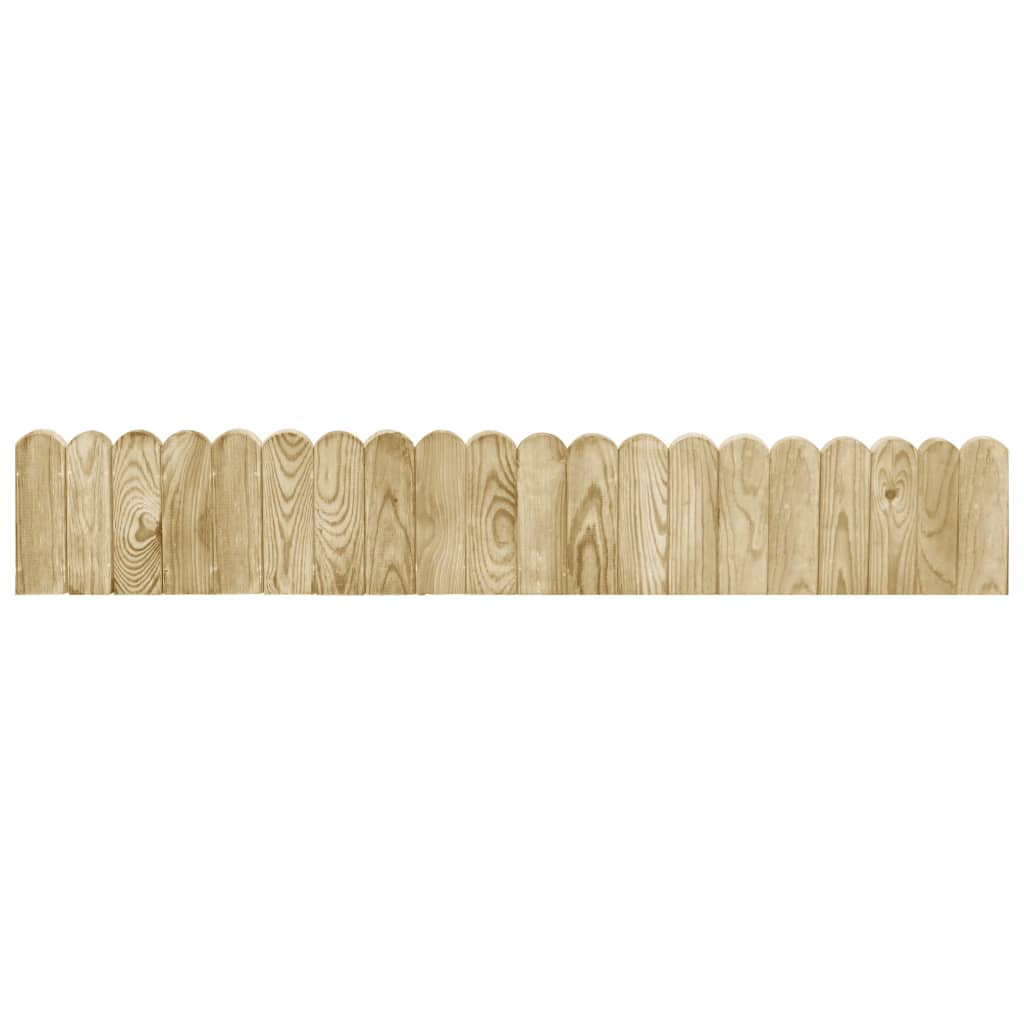 Bordaduras em rolo 3 pcs 120 cm madeira de pinho impregnada