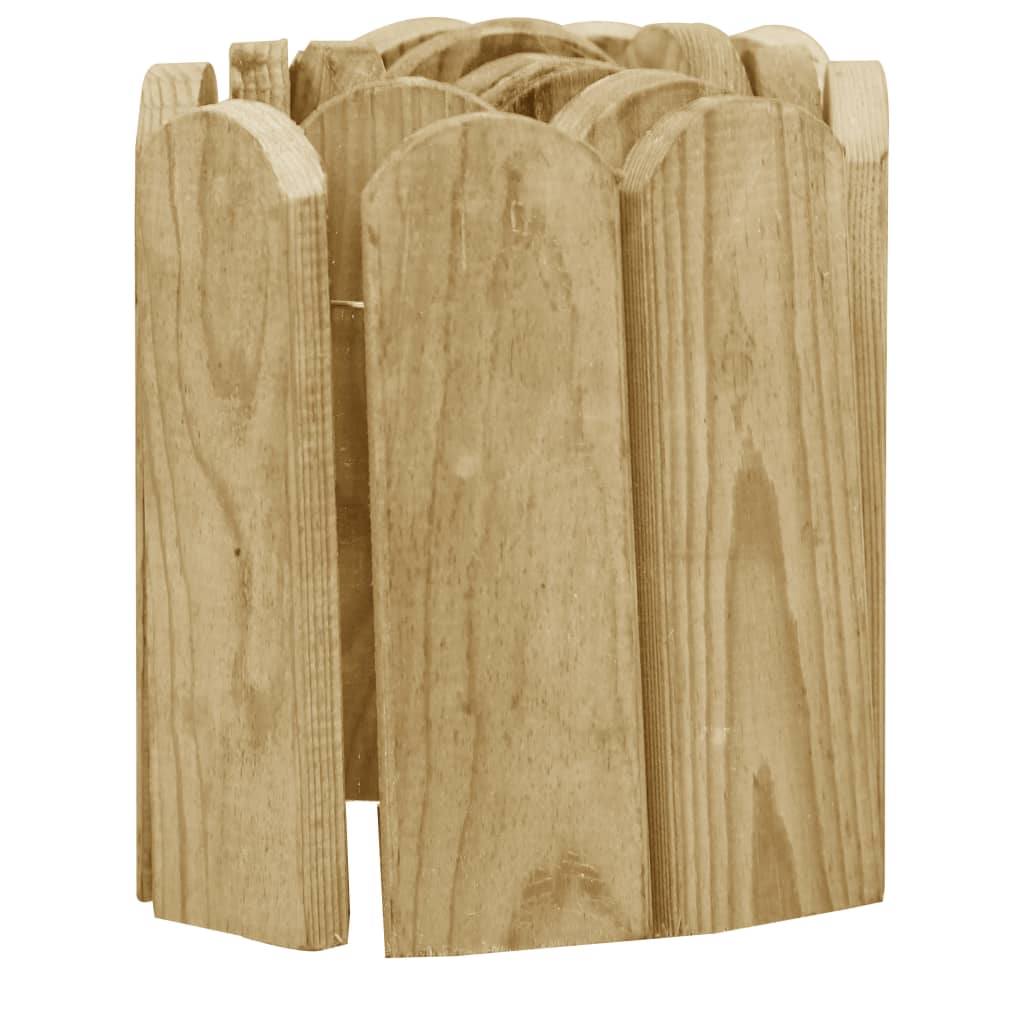 Bordaduras em rolo 3 pcs 120 cm madeira de pinho impregnada