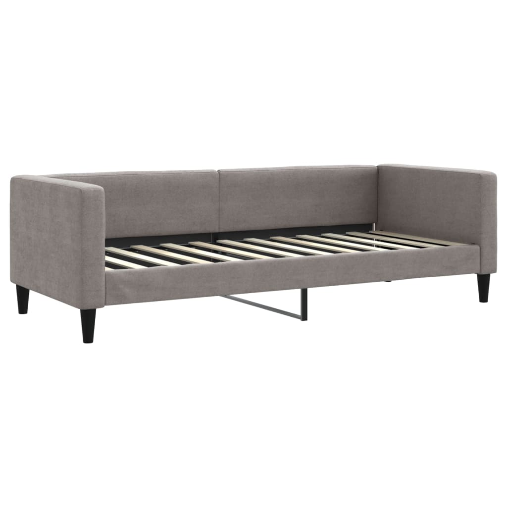 Sofá-cama c/ gavetão/colchões 80x200cm tecido cinza-acastanhado