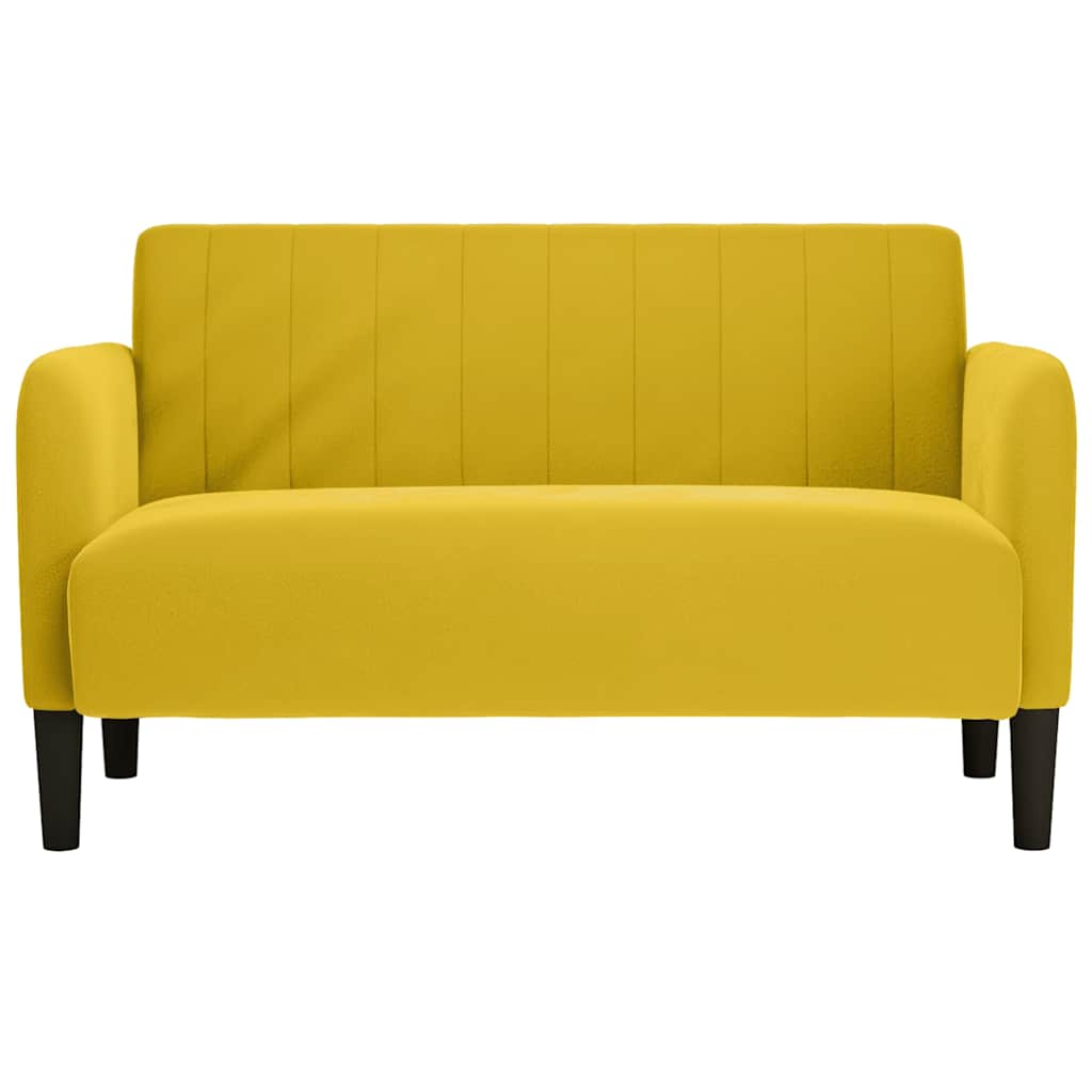 Sofá-luvas 109 cm veludo amarelo