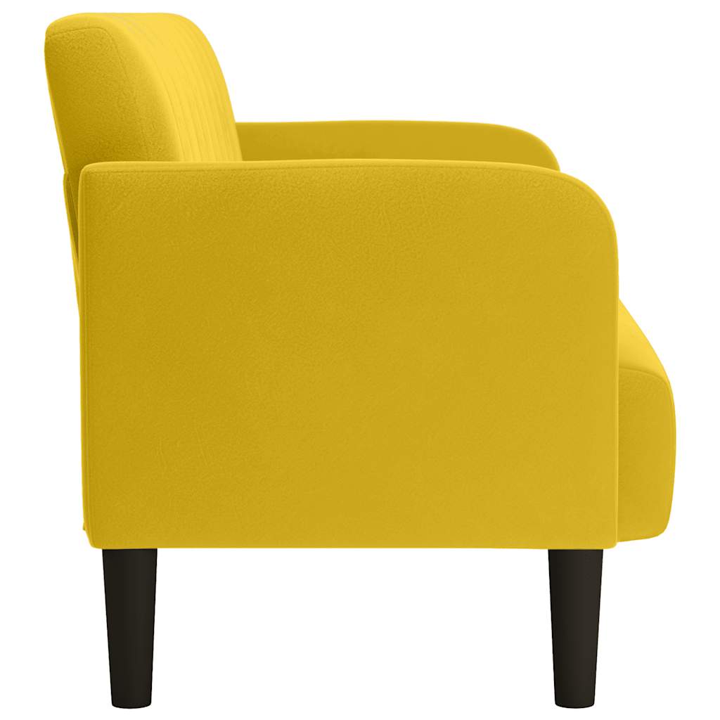 Sofá-luvas 109 cm veludo amarelo