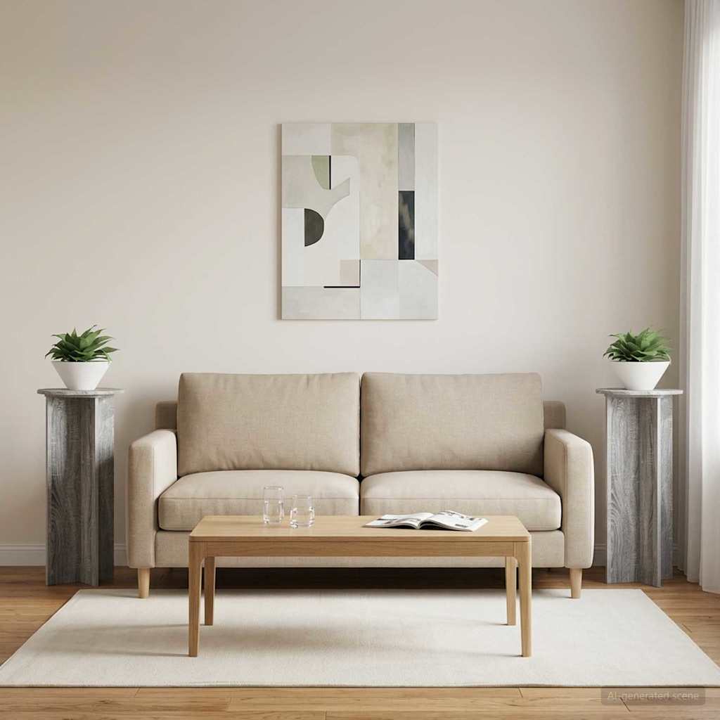 Suporte para plantas 2 unid. sonoma cinzento ø40 x 100 cm