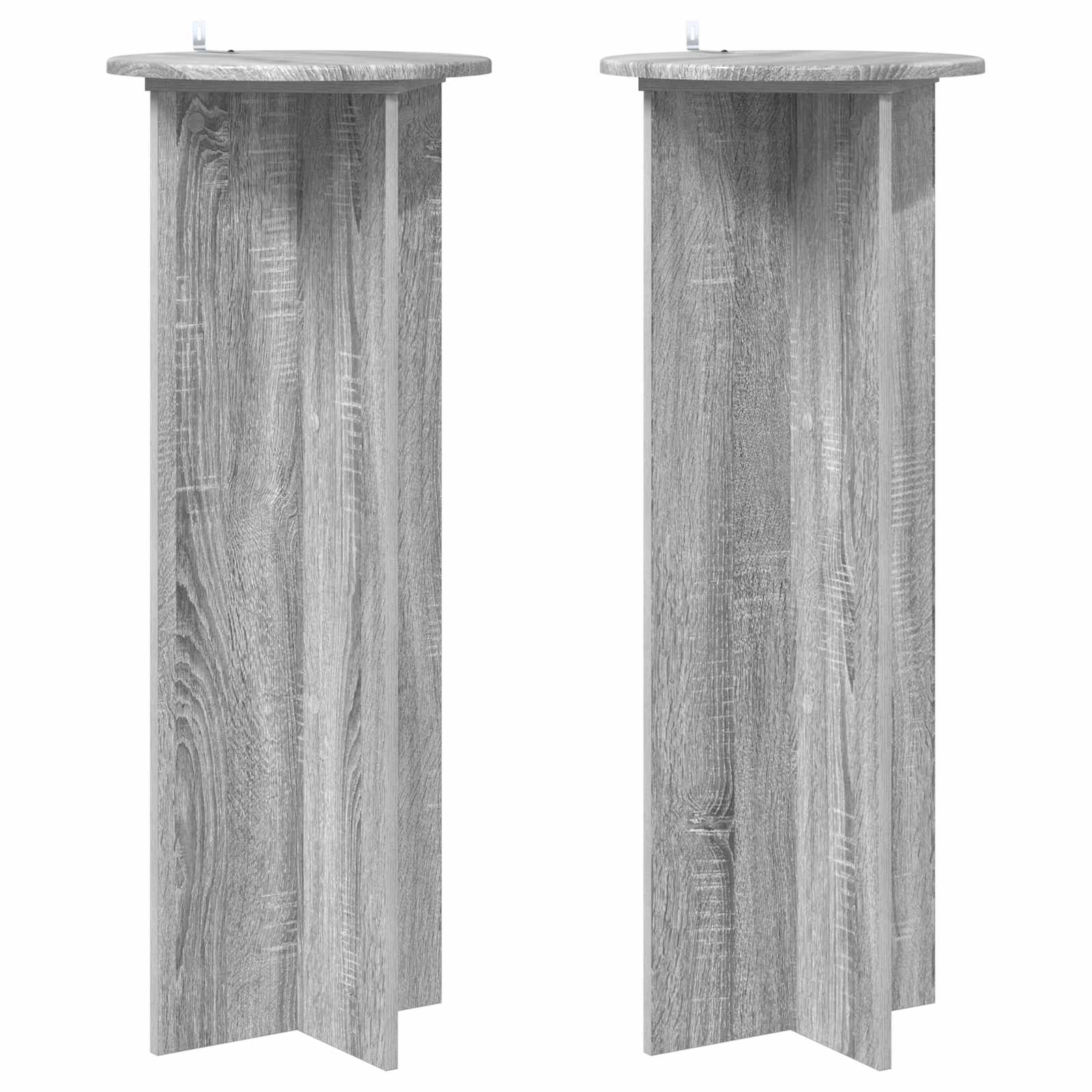 Suporte para plantas 2 unid. sonoma cinzento ø40 x 100 cm