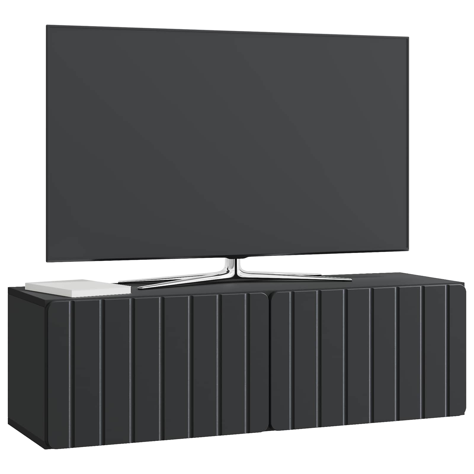 Gabinete de TV de parede 98 x 31 x 30 cm preto