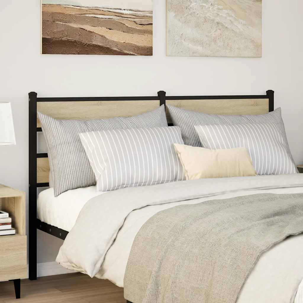 Cabeceira de substituição 150cm derivados madeira/ferro carvalho sonoma