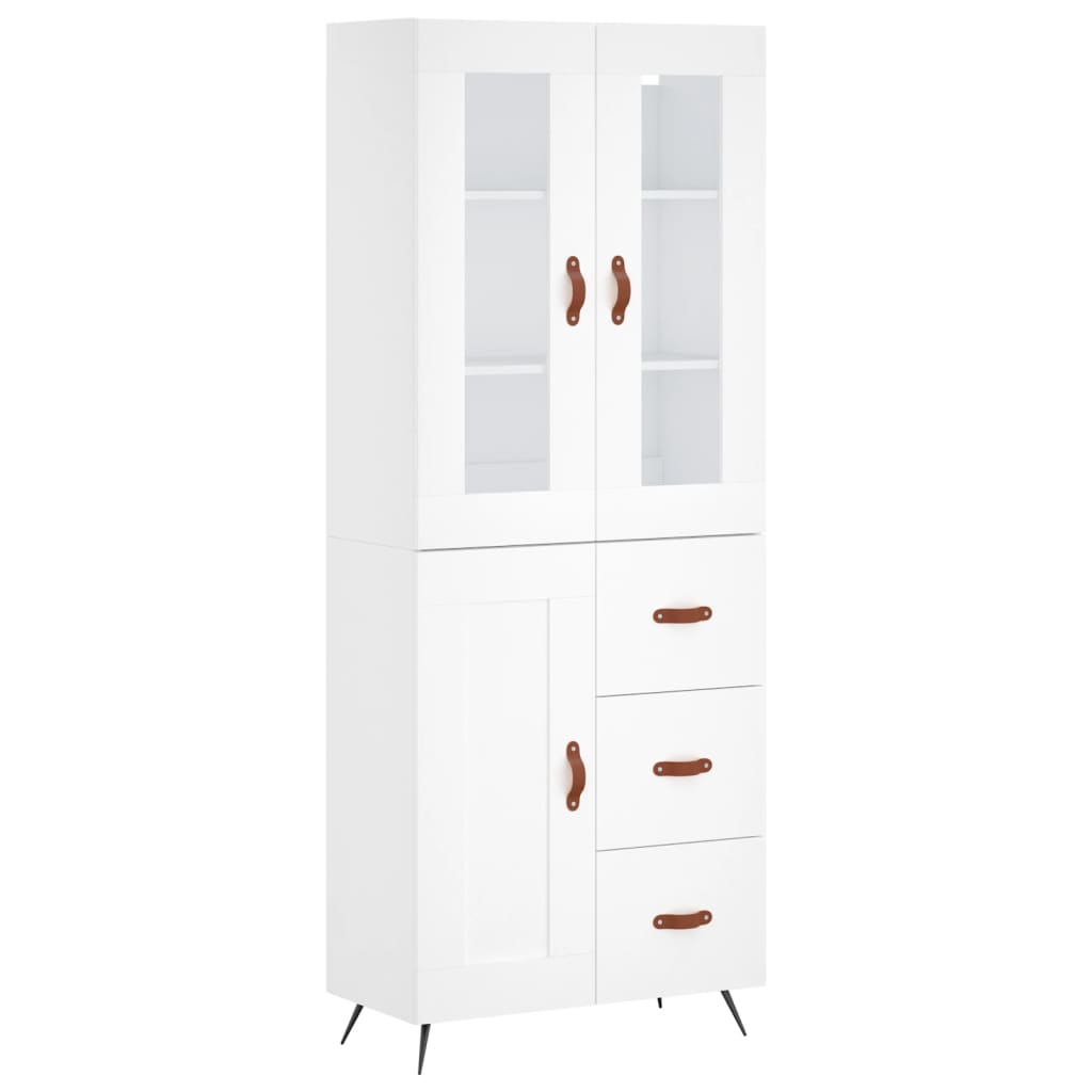 Armário alto 69,5x34x180 cm derivados de madeira branco