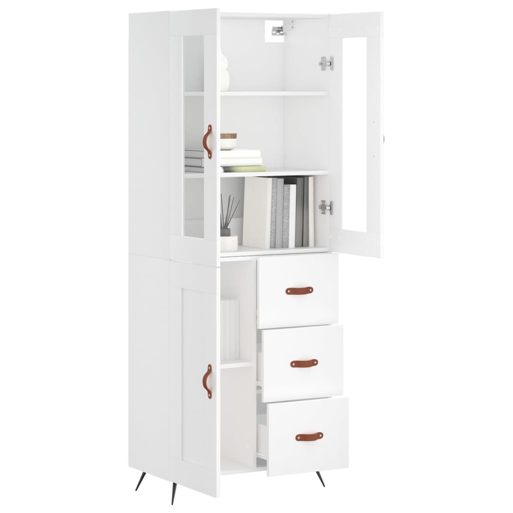 Armário alto 69,5x34x180 cm derivados de madeira branco