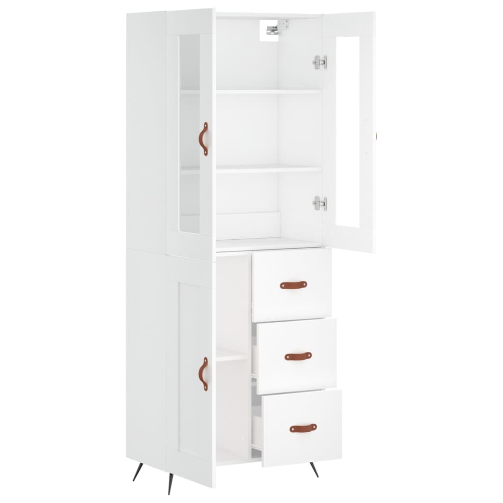 Armário alto 69,5x34x180 cm derivados de madeira branco