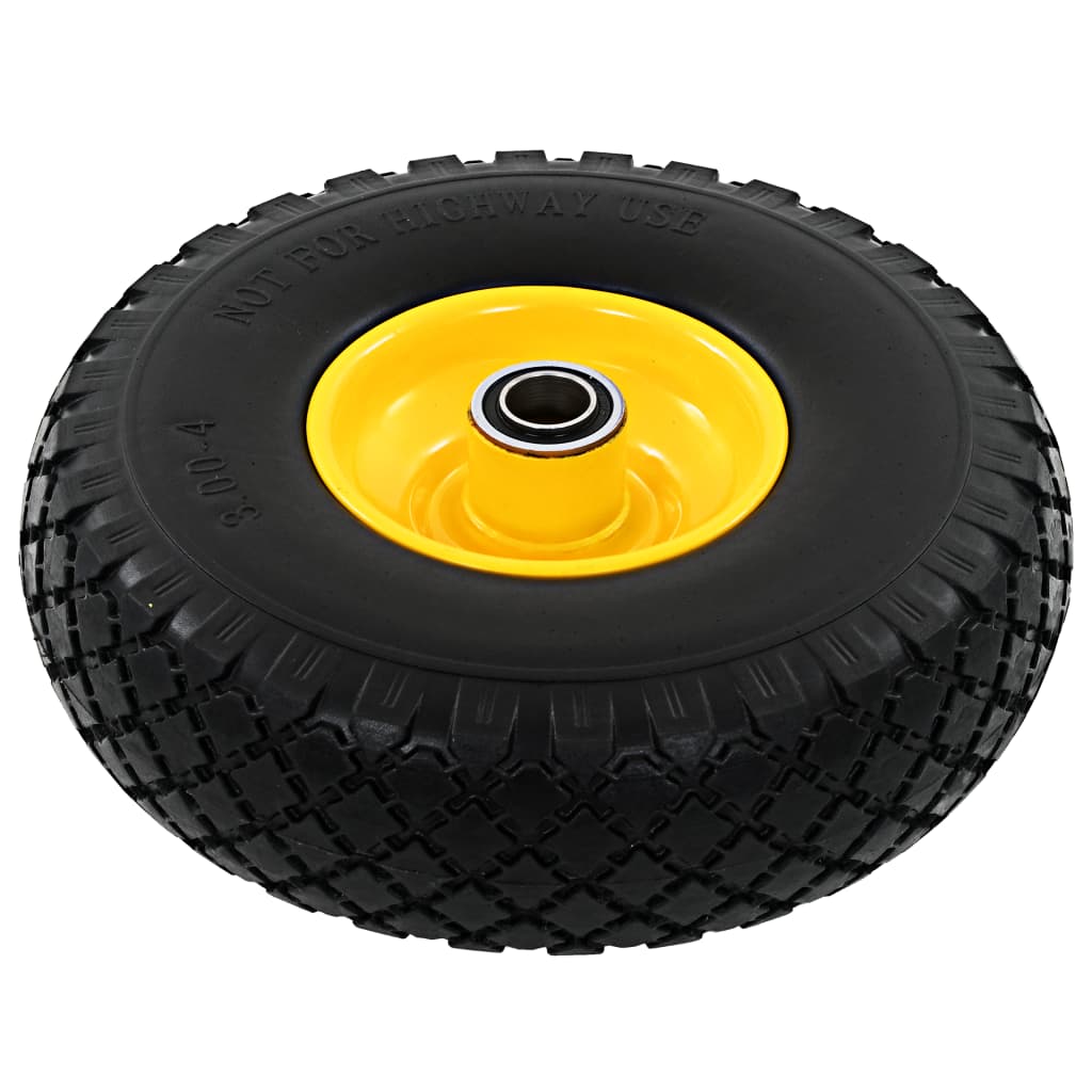 Rodas p/ carrinho de carga manual 2 pcs pu maciço 3.00-4