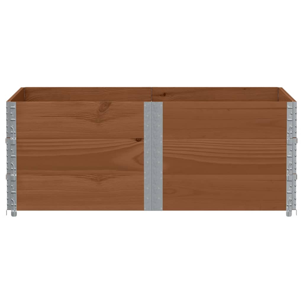 Colares para paletes 3 pcs 150x100 cm pinho maciço castanho