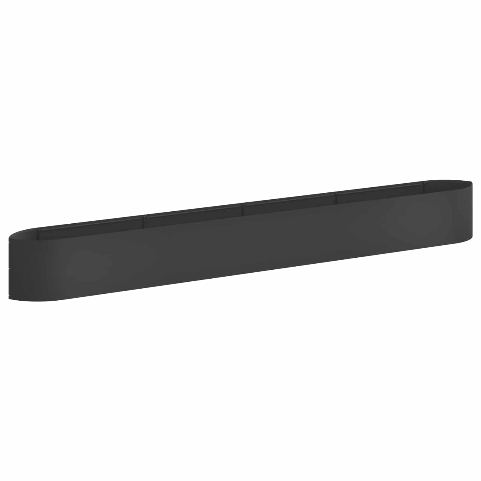 Cama de jardim elevada preto 380 x 40 x 40 cm aço