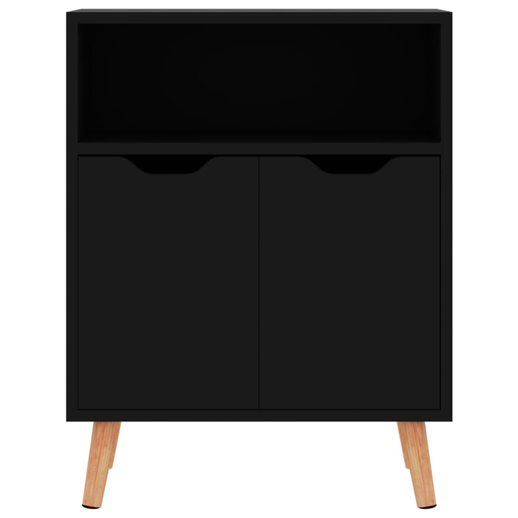 Aparador 60x30x72 cm derivados de madeira preto brilhante