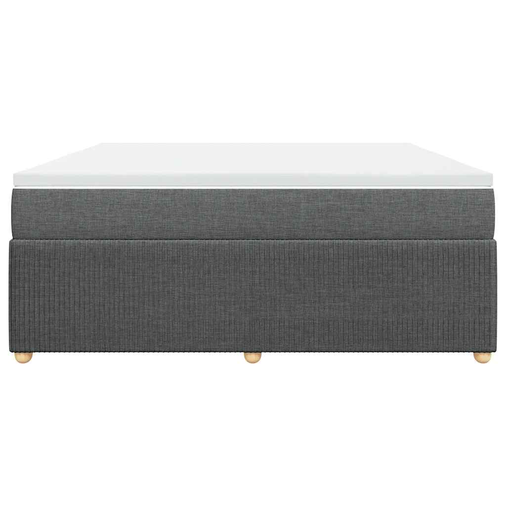 Cama com molas/colchão 180x200 cm tecido cinzento-escuro