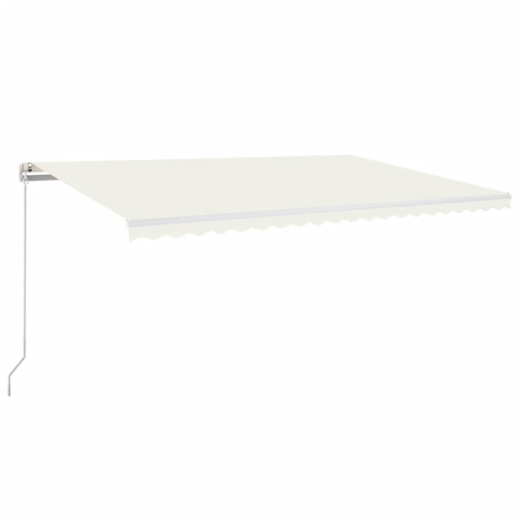 Toldo retrátil manual 500x300 cm cor creme