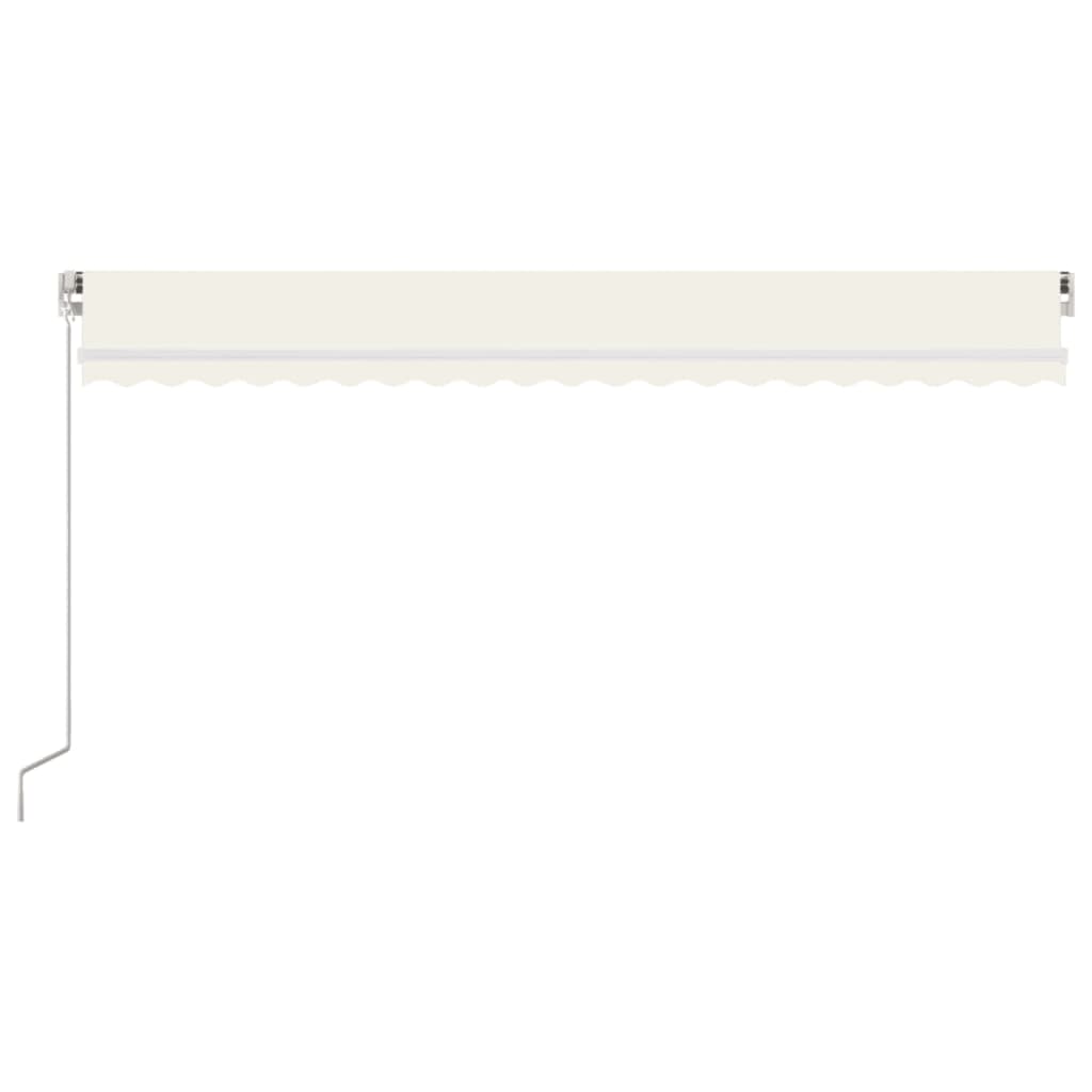 Toldo retrátil manual 500x300 cm cor creme