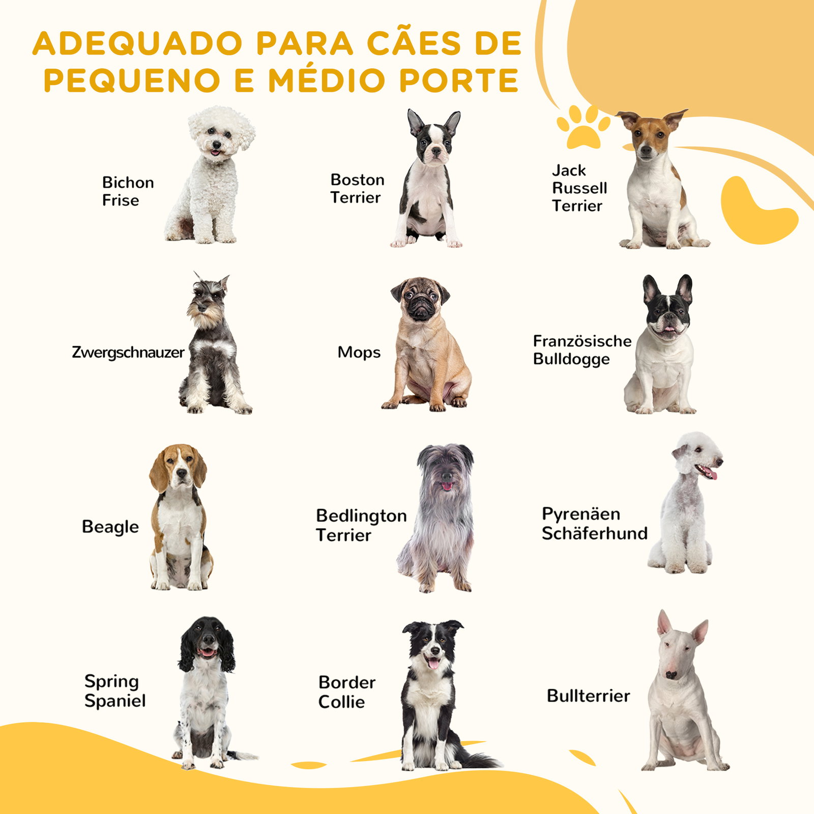 Barreira para Cães de Madeira Barreira para Animais de Estimação Dobrável de 3 Painéis com 1 Porta e Pés de Apoio 155x35,5x76 cm