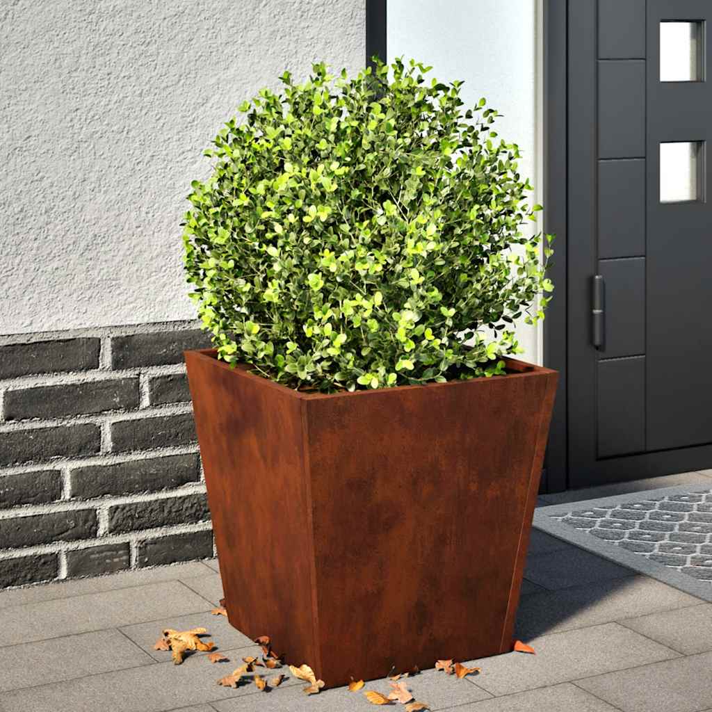 Garden planters 2 pcs 40x40x40 cm aço resistente às intempéries