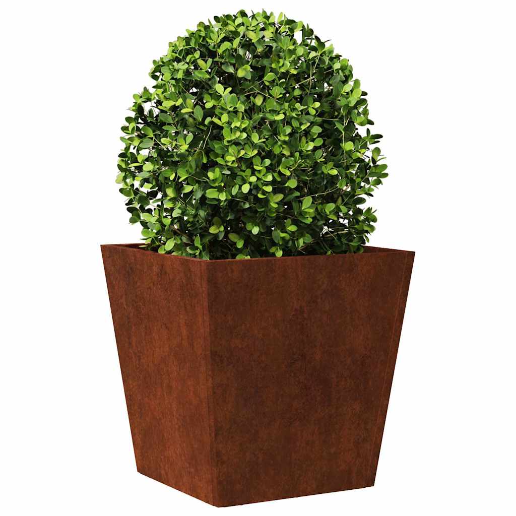 Garden planters 2 pcs 40x40x40 cm aço resistente às intempéries
