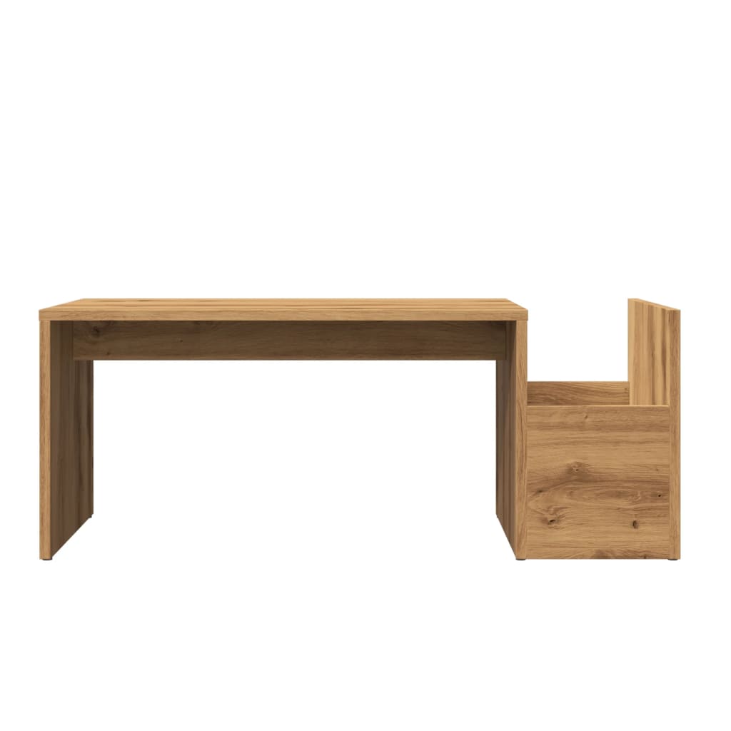 Mesa de centro 90x45x35 cm derivados madeira carvalho artisiano