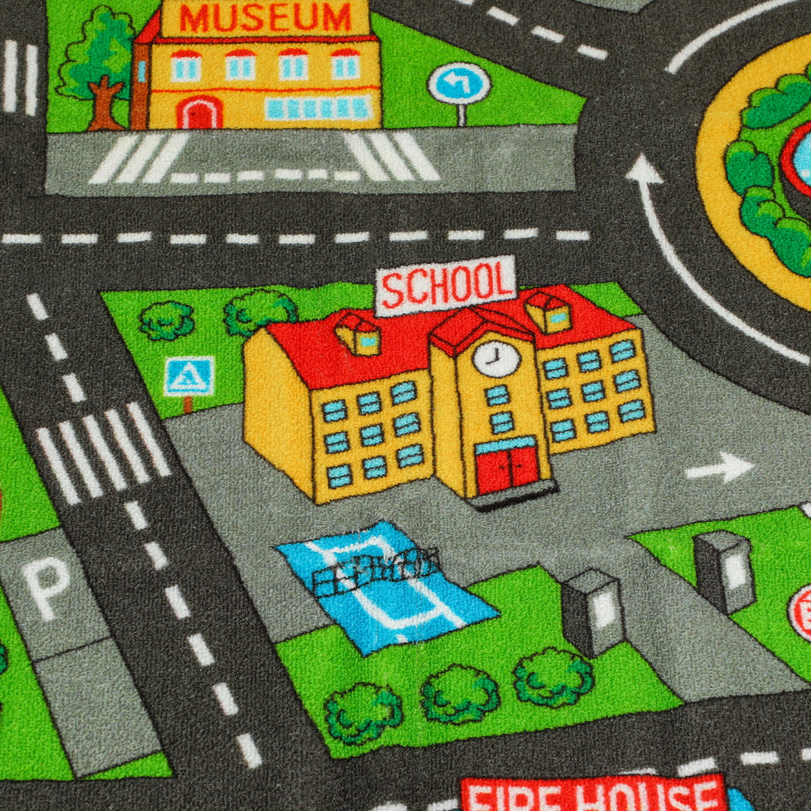 Tapete infantil estrada de cidade 200x150 cm tapete educativo antiderrapante para bebés multicor