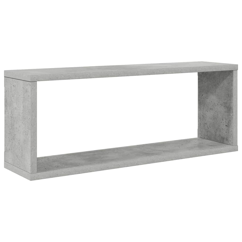 Prateleiras parede forma de cubo 2pcs 60x15x23 cm cinza cimento