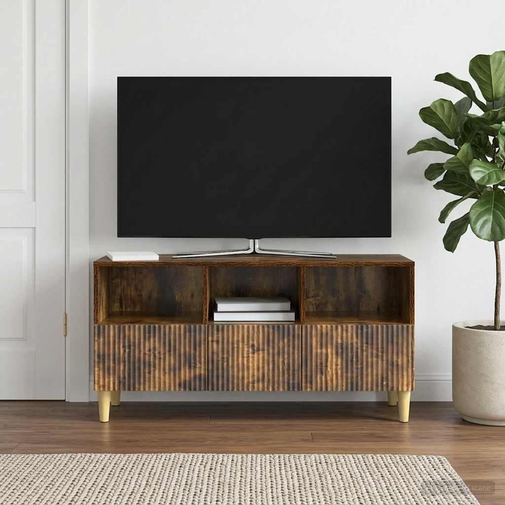 Gabinete para TV com gaveta carvalho fumado 102 x 34,5 x 50 cm