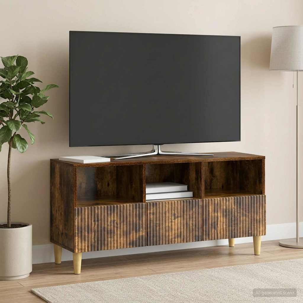 Gabinete para TV com gaveta carvalho fumado 102 x 34,5 x 50 cm