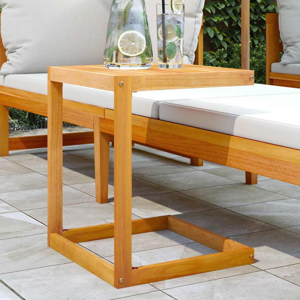 Mesa em c 42x40x50 cm madeira de acácia maciça