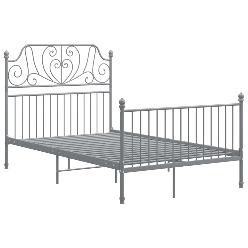 Estrutura de cama 120x200 cm metal cinzento