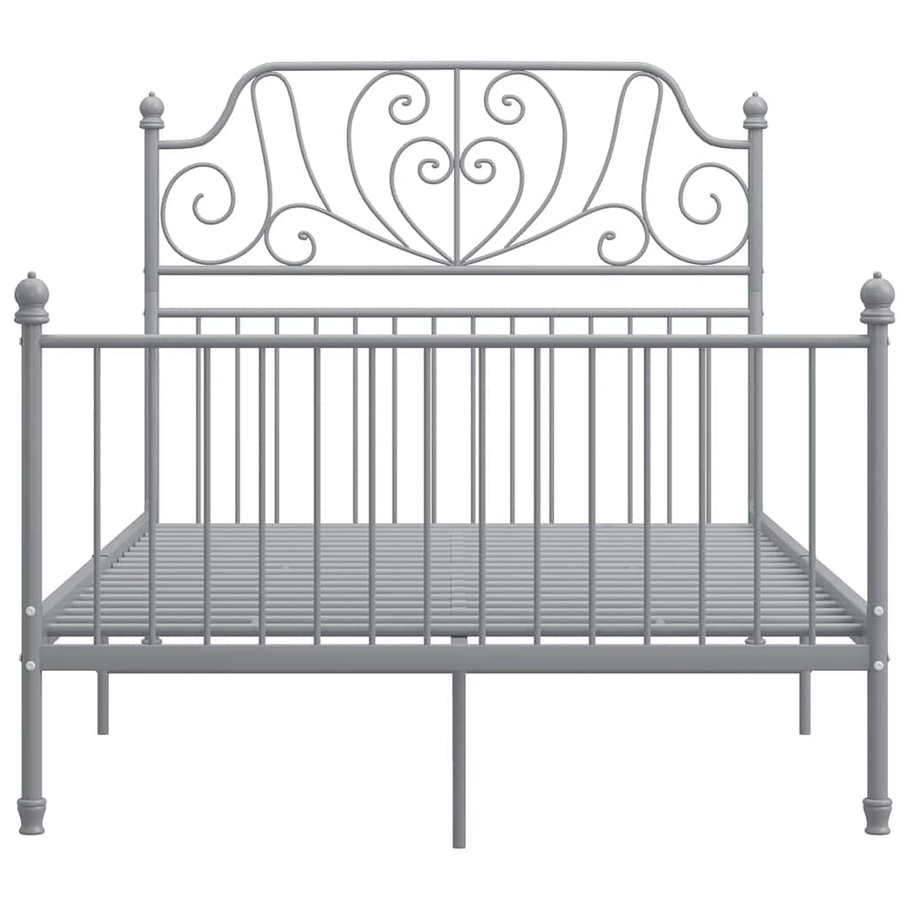 Estrutura de cama 120x200 cm metal cinzento