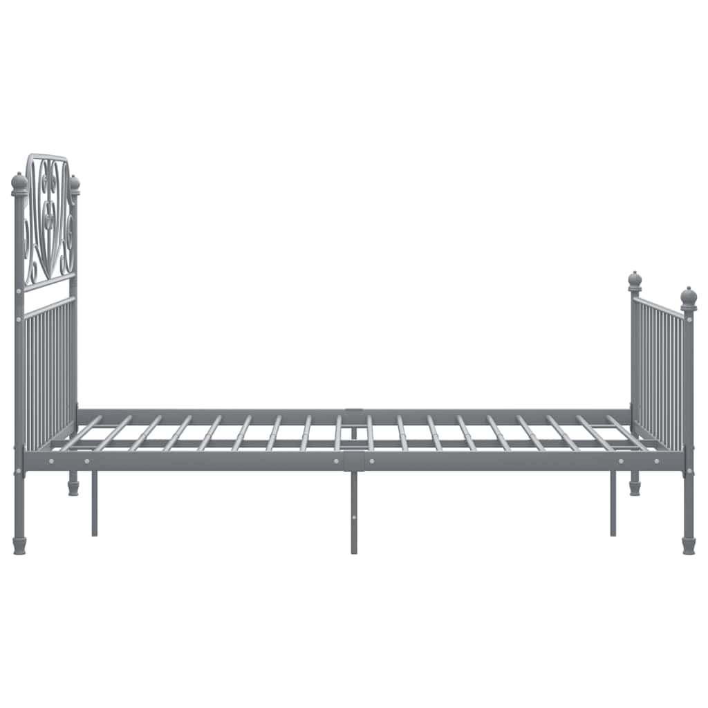Estrutura de cama 120x200 cm metal cinzento