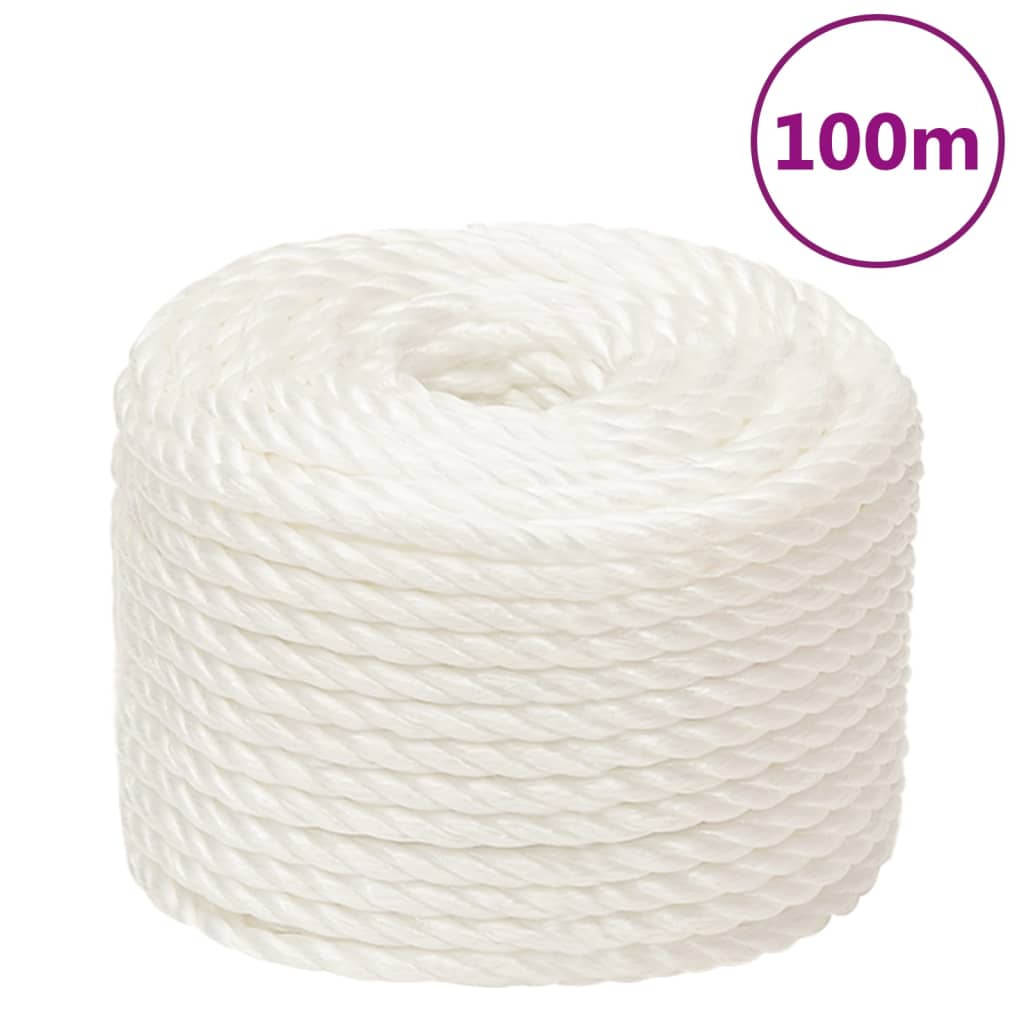 Corda de trabalho 14 mm 100 m polipropileno branco