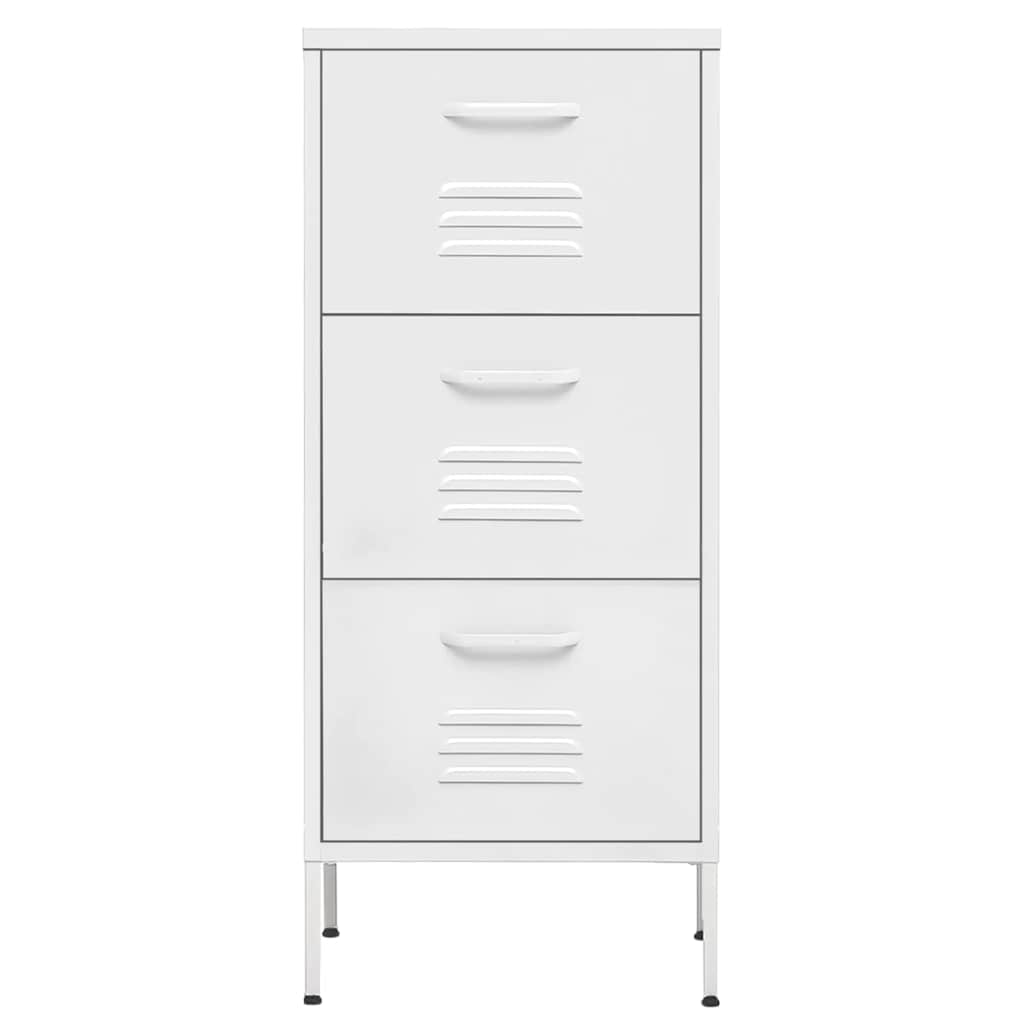 Armário de arrumação aço 42,5x35x101,5 cm branco