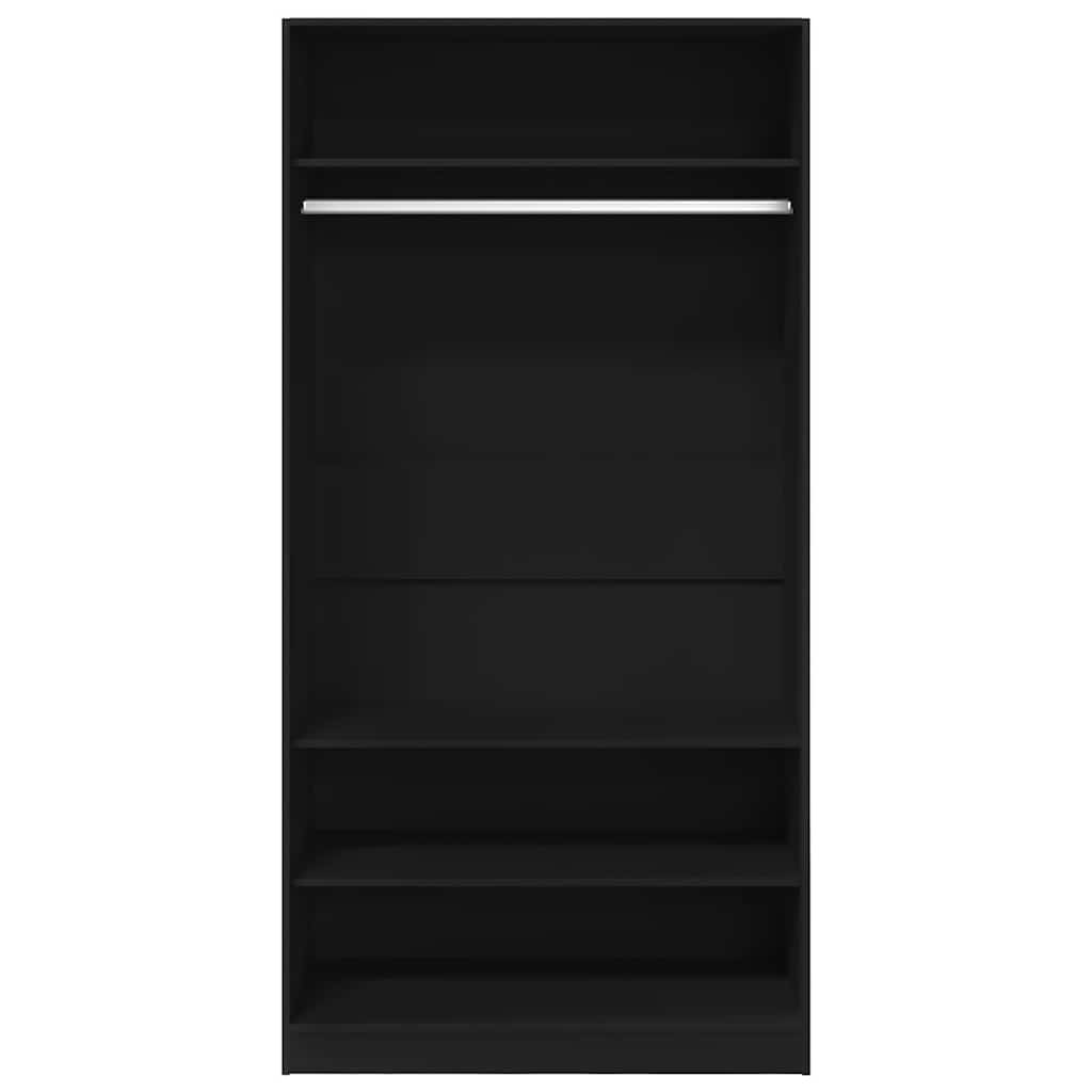 Roupeiro 100x50x200 cm derivados de madeira preto