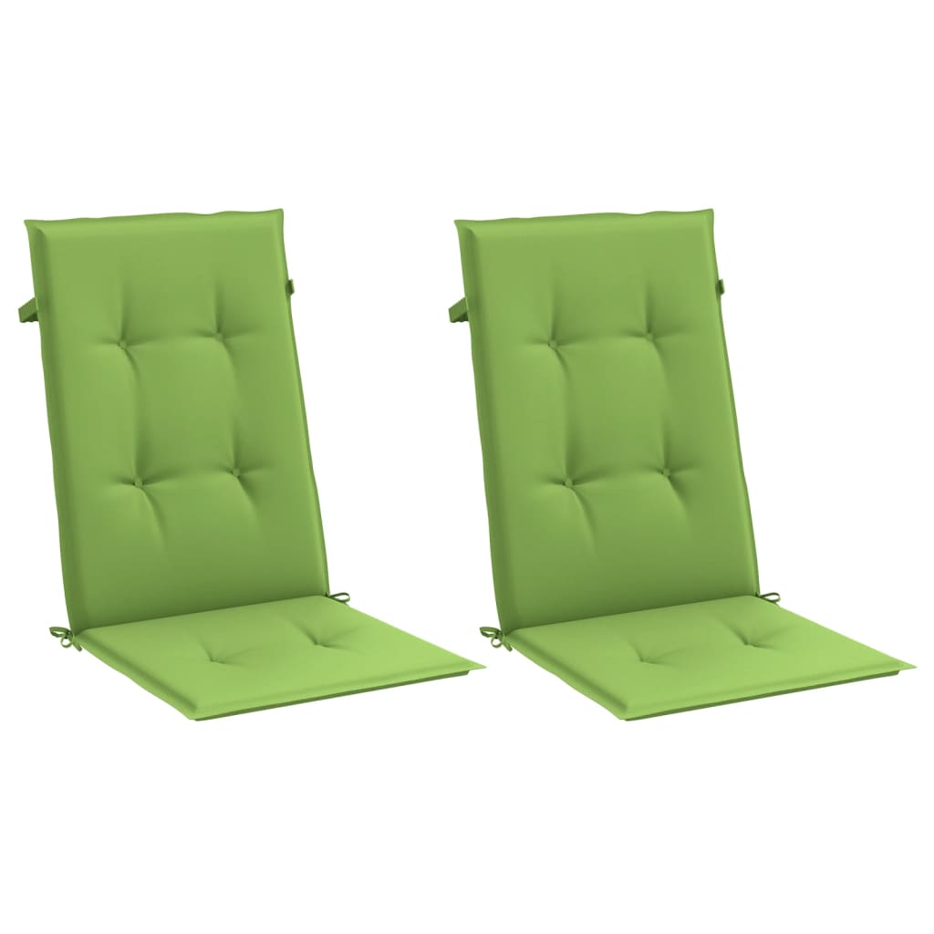 Almofadões cadeiras altas 2pcs mesclado tecido verde