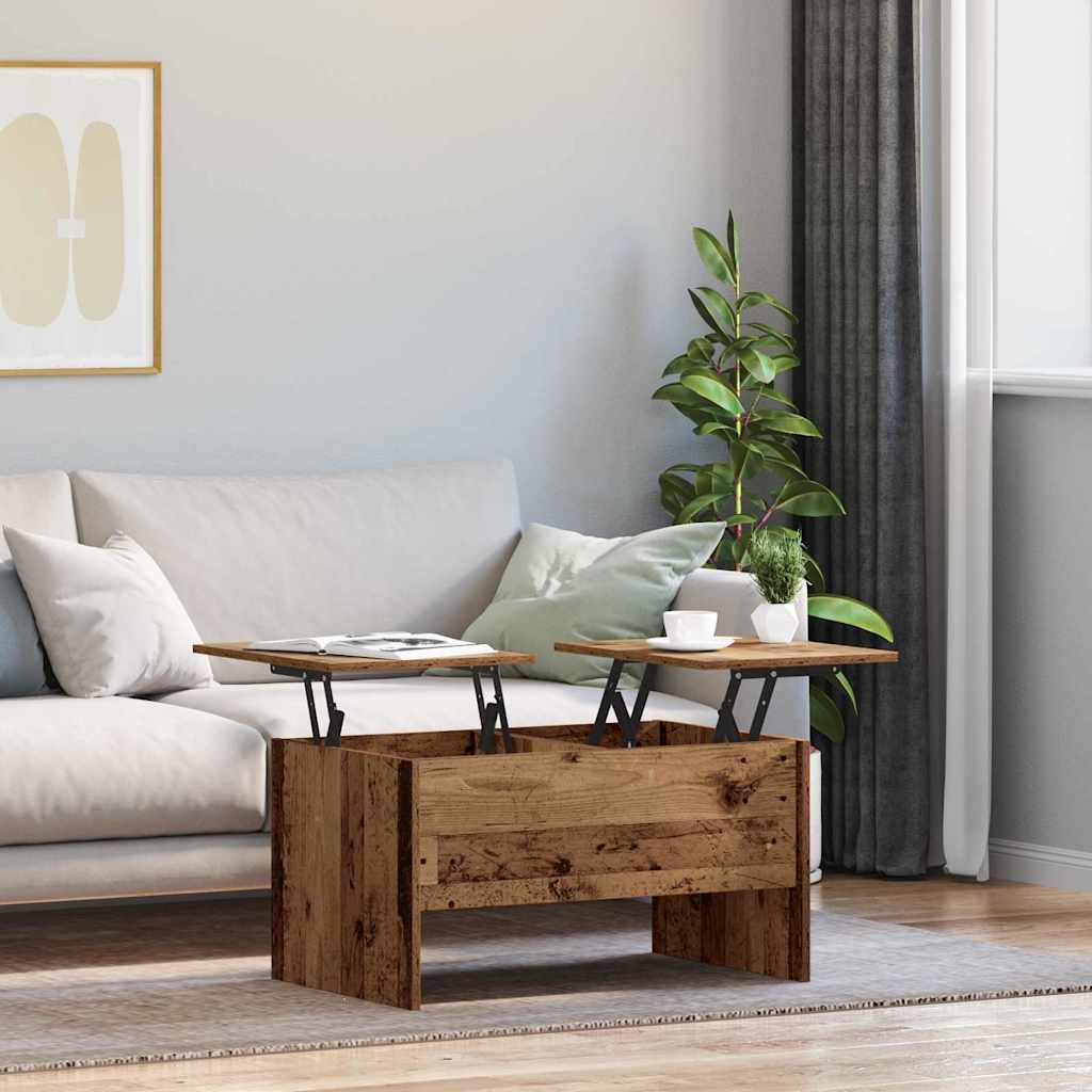 Mesa de centro madeira antiga 102 x 50,5 x 46,5 cm