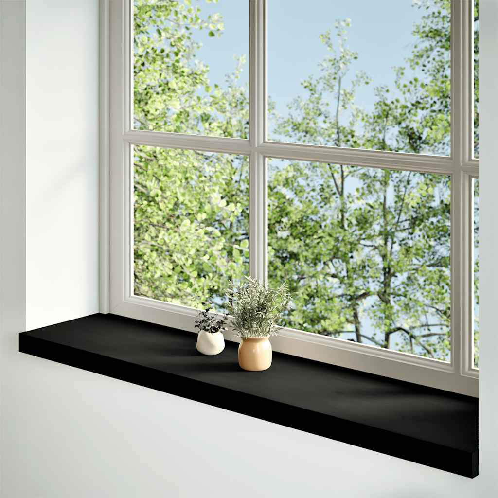 Soleiras da janela 2 pcs 110x25x2 cm carvalho castanho-preto