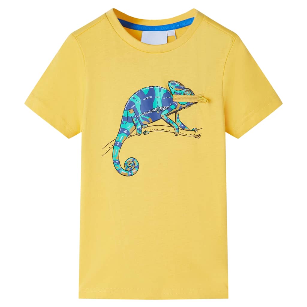 T-shirt de manga curta para criança ocre-claro 128
