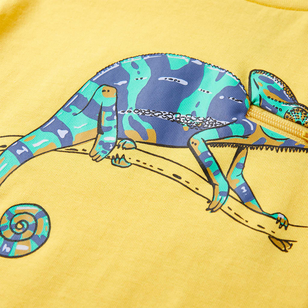 T-shirt de manga curta para criança ocre-claro 128