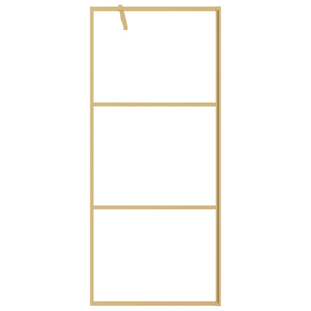 Divisória de chuveiro 80x195 cm vidro transparente esg dourado