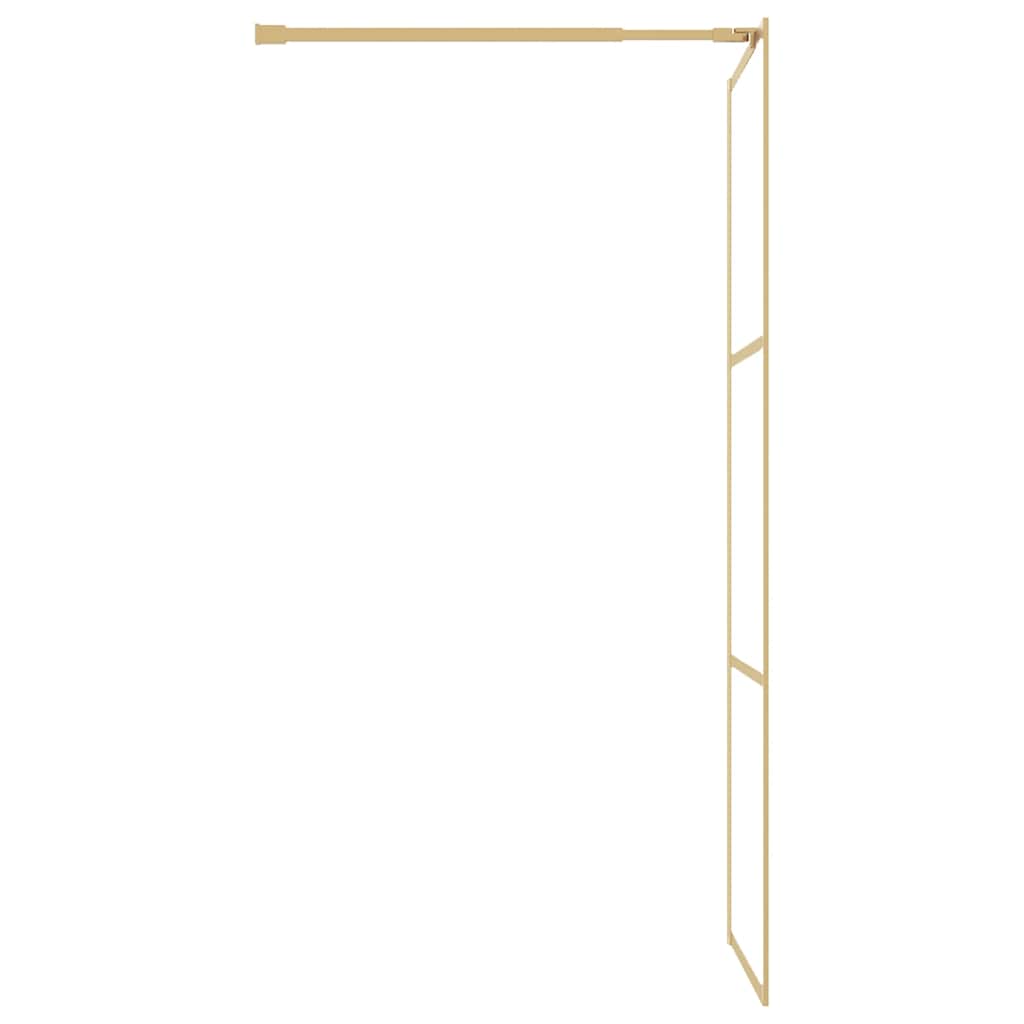 Divisória de chuveiro 80x195 cm vidro transparente esg dourado