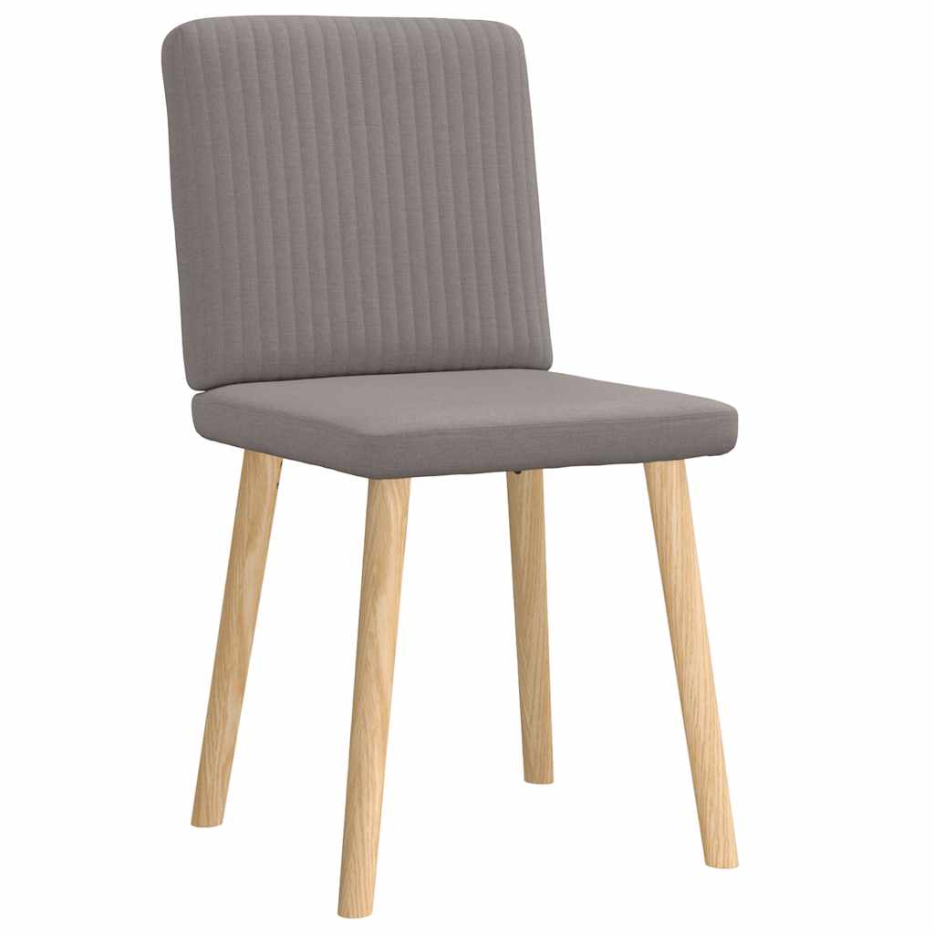 Cadeiras de jantar 2 pcs tecido cinzento-acastanhado