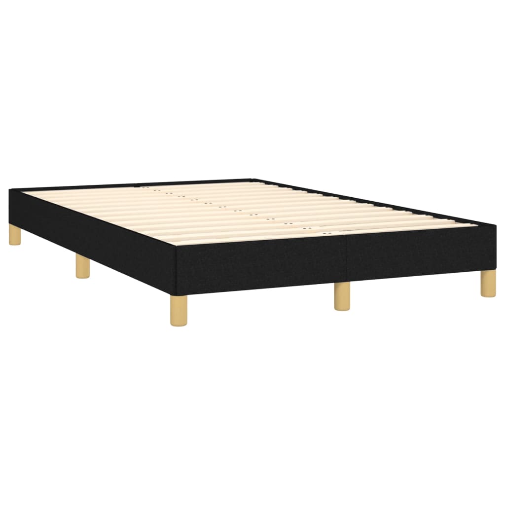 Estrutura de cama sem colchão preto 120x190 cm tecido