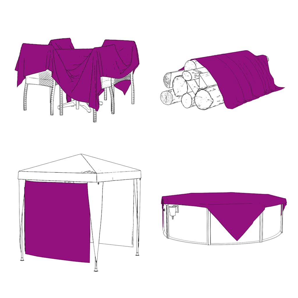 Cobertura vegetal com ilhós 2x4 m PVC
